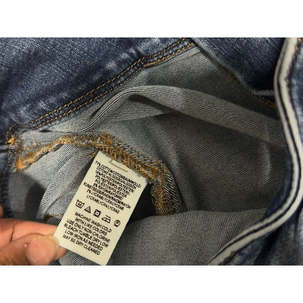 Free People Flare Bell Bottom Jeans Women’s 27 Blue Stretch Mid Rise Boho